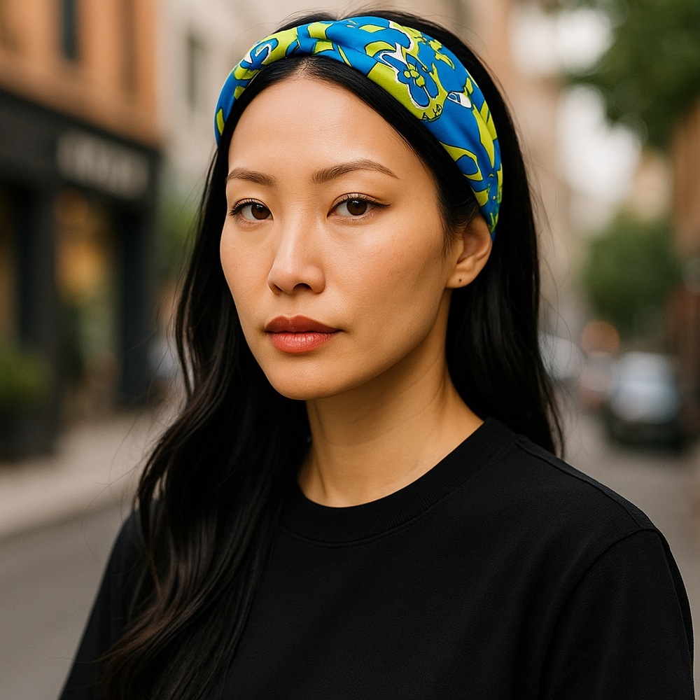 NWT SILKLETTE 100% Silk Abstract Floral Bandana - Picture 6 of 9